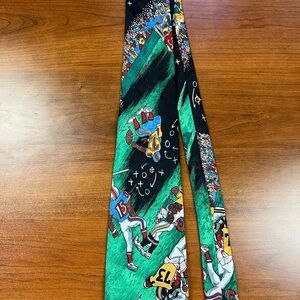 Lord & Paul Colorful Football Themed Necktie